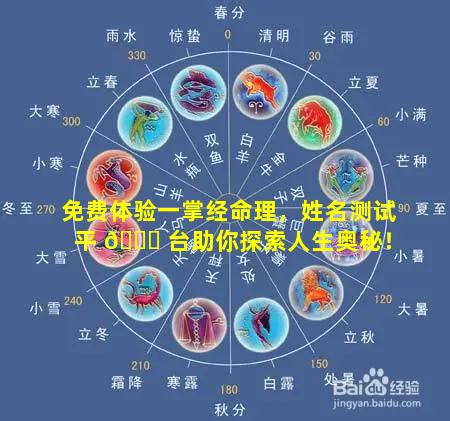 免费体验一掌经命理，姓名测试平 🐝 台助你探索人生奥秘！